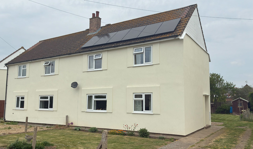 Completed Works On House With Solar Panels