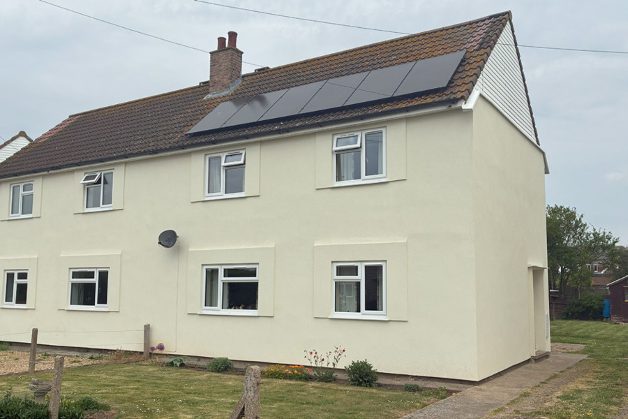 House with solar panels