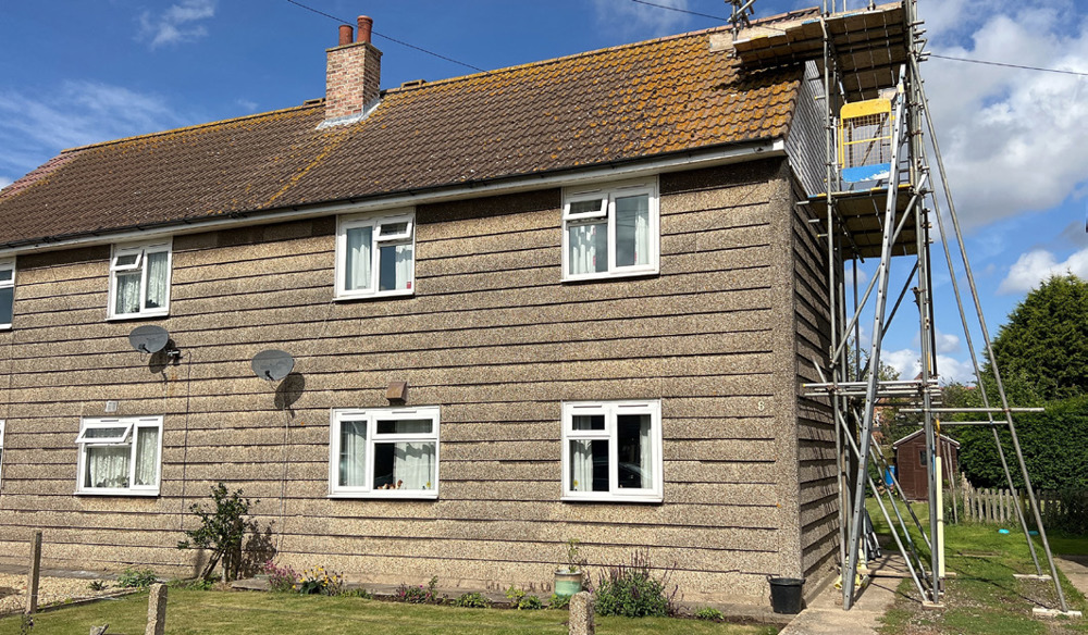 House With Scaffolding