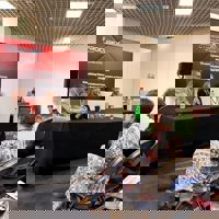 Speakers sat at table 