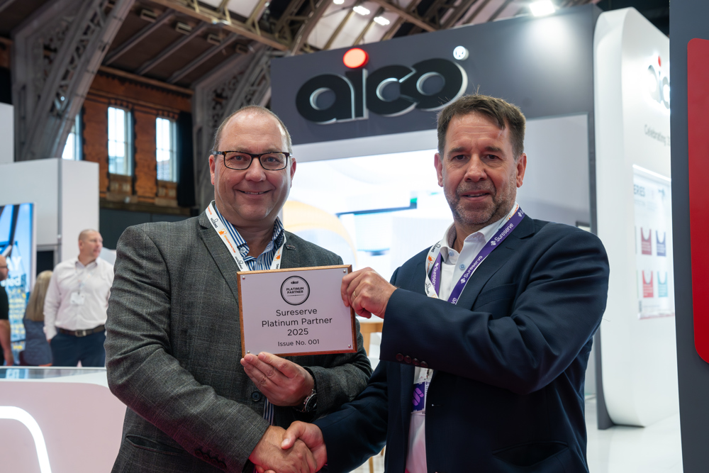 Graeme Heanan Being Presented The Aico Platinum Partner Plaque