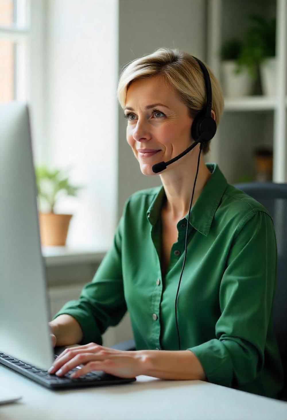 Middleaged Woman Customer Service